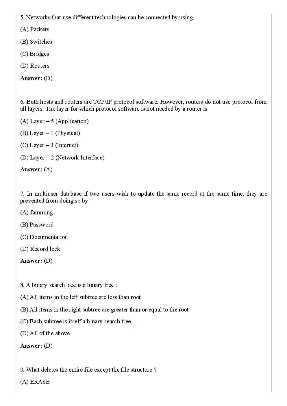 CBSE NET Previous Year 2012-13 Solved Question Paper Computer-Science Paper-II(June-Dec) - Page 3