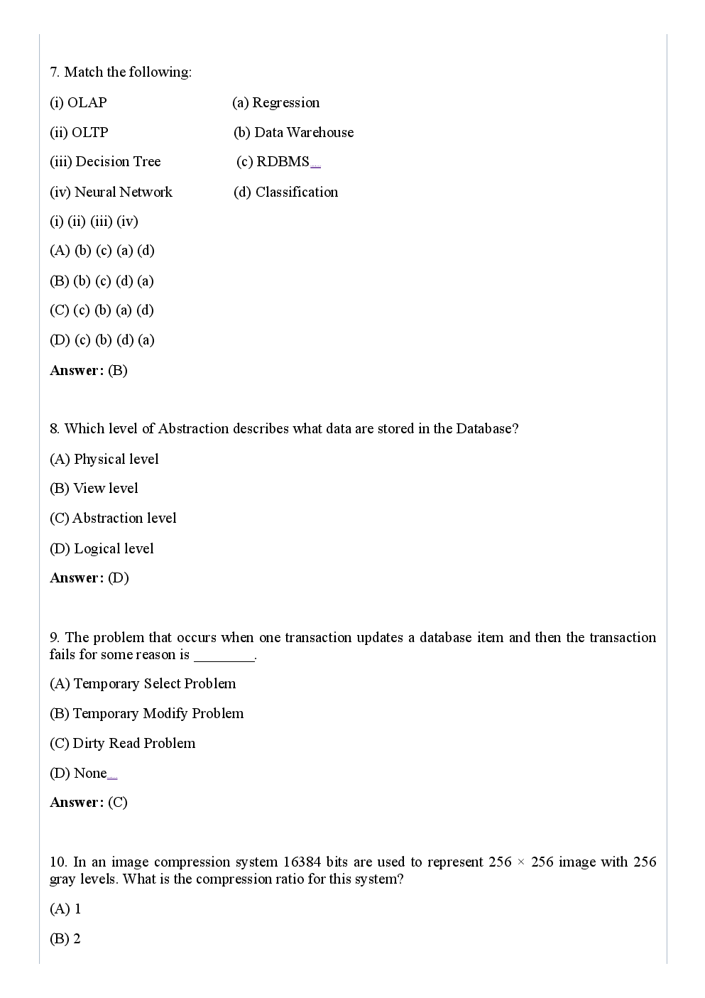 CBSE NET Previous Year 2012-13 Solved Question Paper Computer-Science Paper-III(June-Dec) - Page 4
