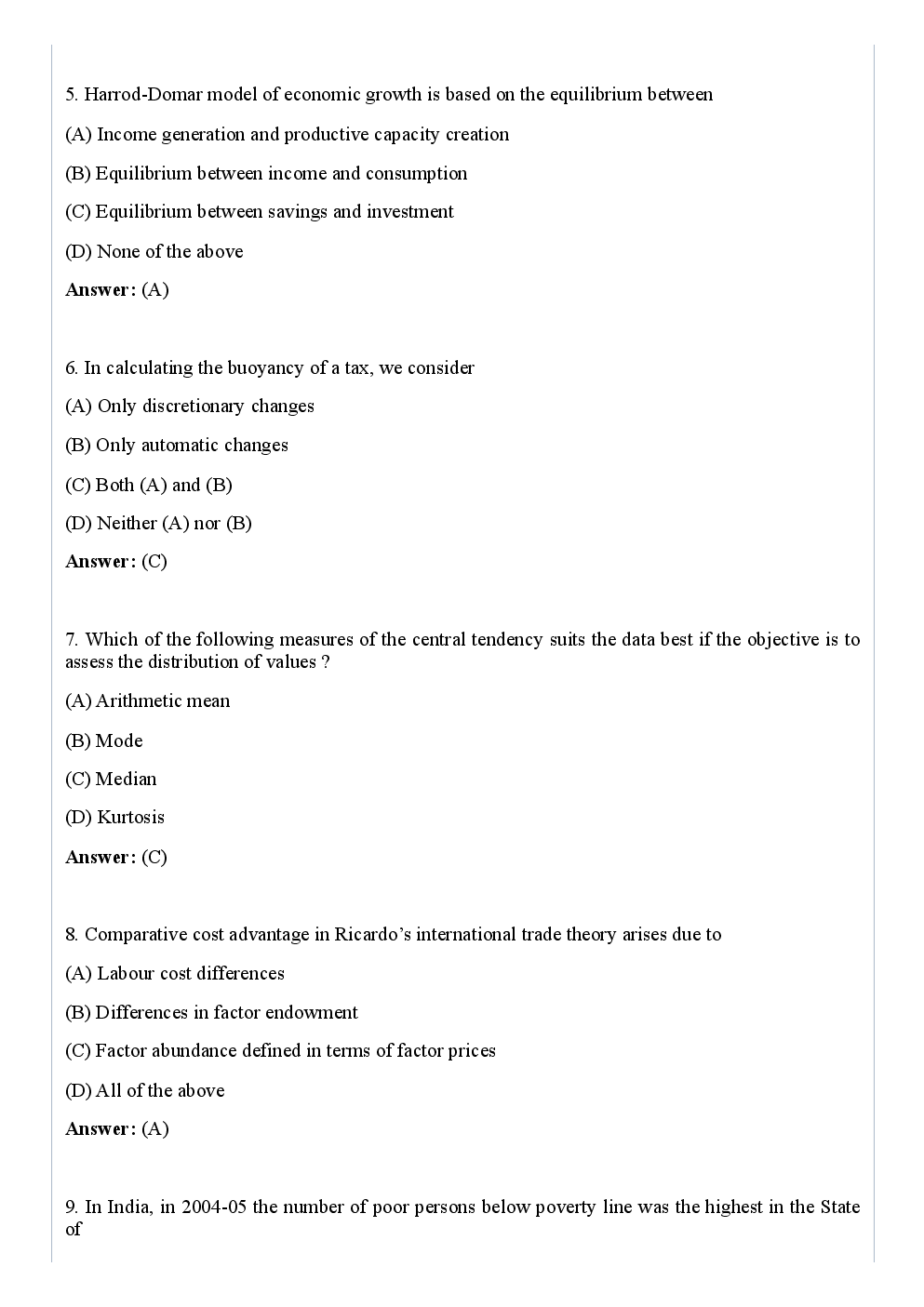 CBSE NET Previous Year 2012-13 Solved Question Paper Economics Paper-II (June-Dec) - Page 3