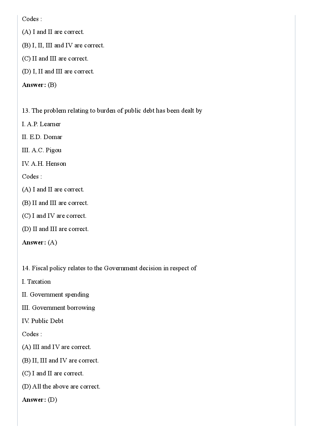 CBSE NET Previous Year 2012-13 Solved Question Paper Economics Paper-II (June-Dec) - Page 5