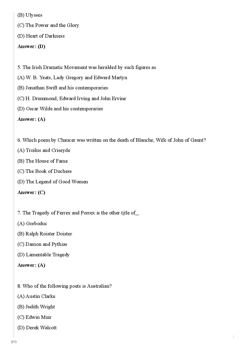 CBSE NET Previous Year 2012-13 Solved Question Paper English Paper-II(June-Dec) - Page 3
