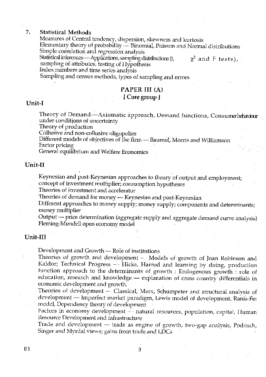 CBSE NET Economics Syllabus 2016 - Page 4