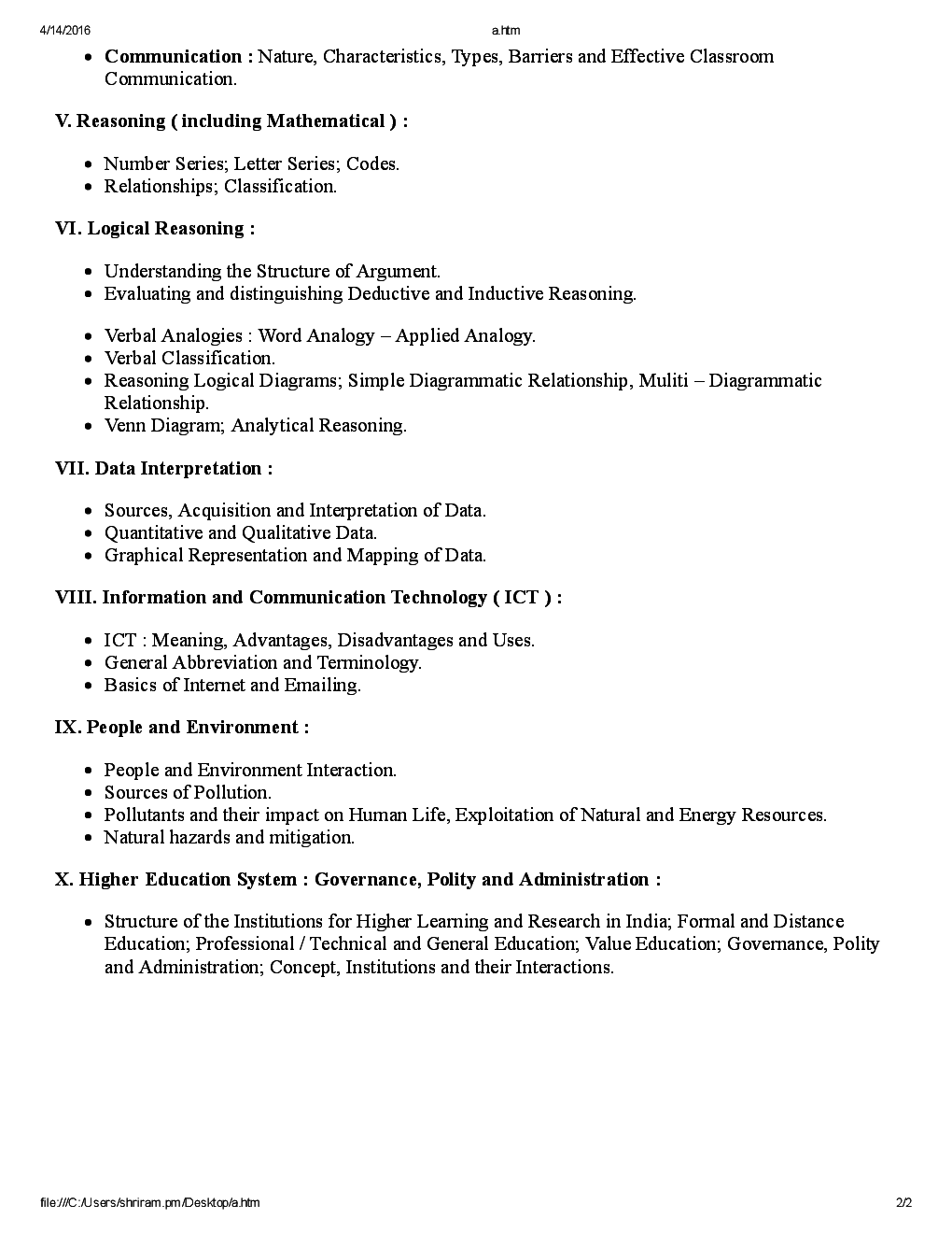 CBSE UGC NET General Paper-I Syllabus  - Page 3