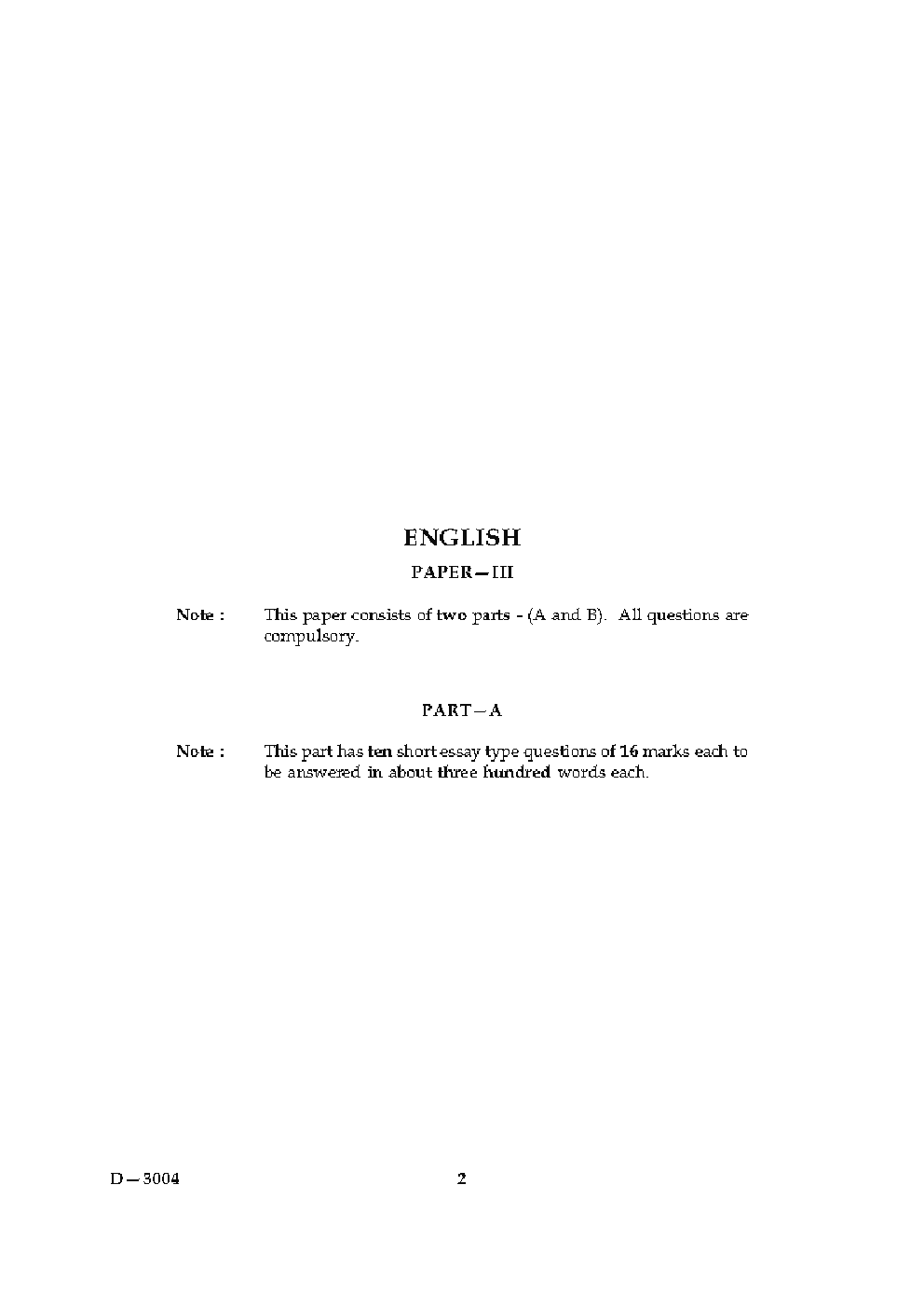 CBSE UGC NET Unsolved Previous Year Question Papers English Paper-III (2004-15) - Page 2