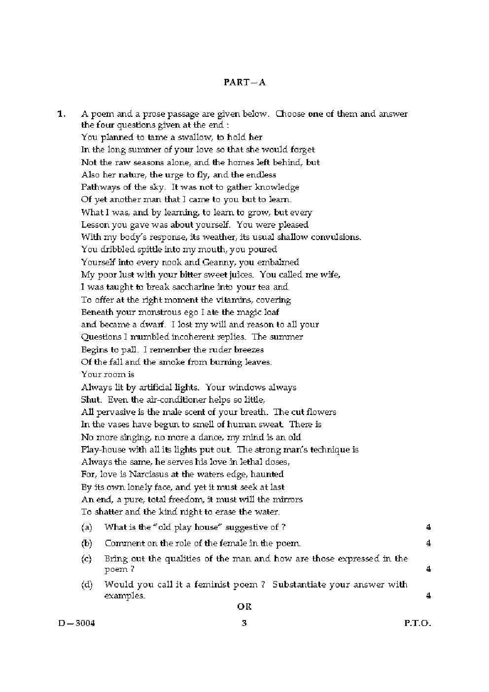 CBSE UGC NET Unsolved Previous Year Question Papers English Paper-III (2004-15) - Page 3