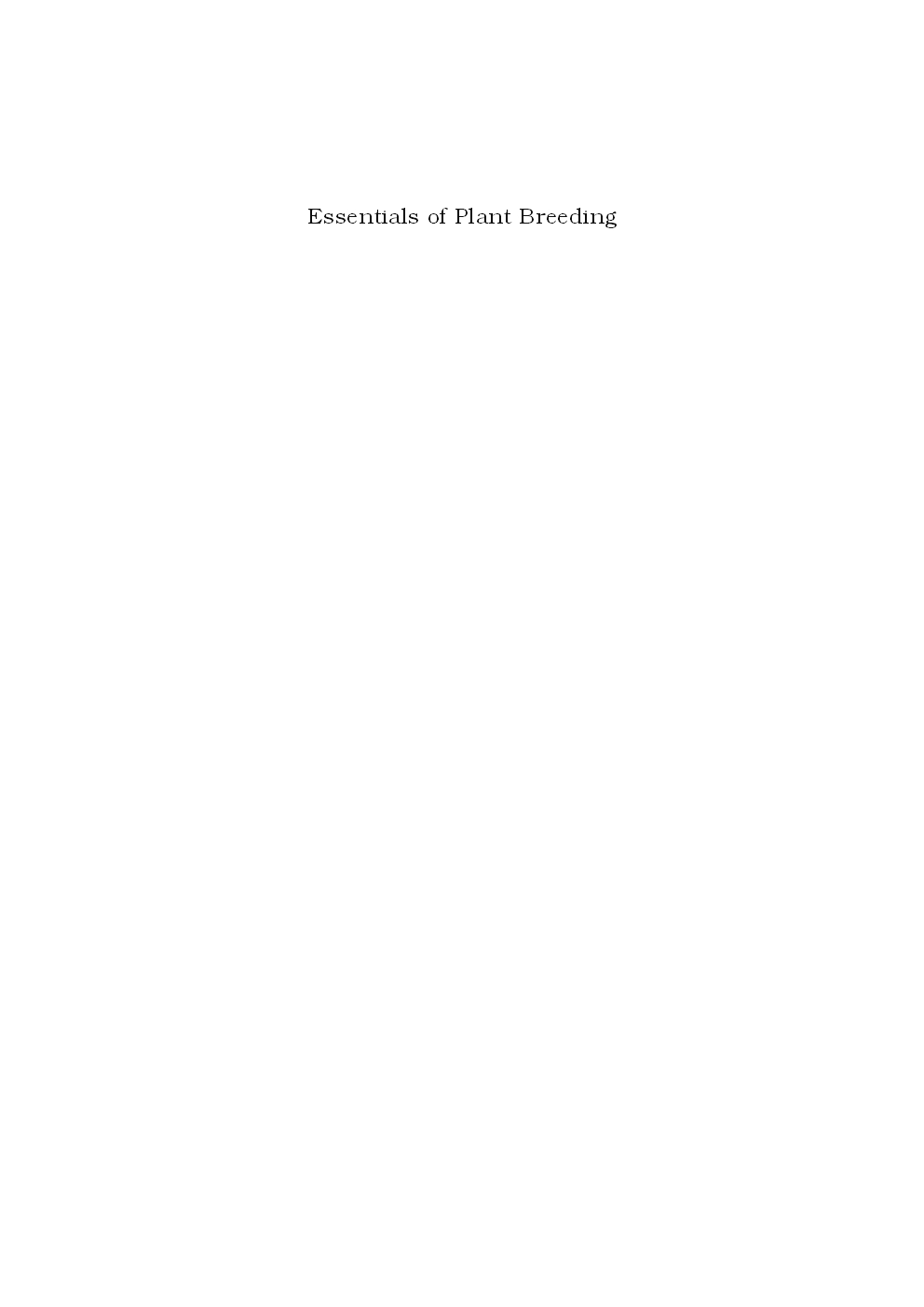 Essentials Of Plant Breeding - Page 2