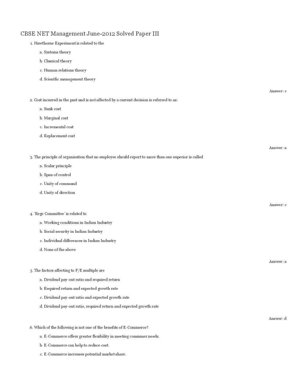 CBSE UGC NET Previous Year 2012-13 Solved Question Paper Management Paper-III(June-Dec) - Page 2