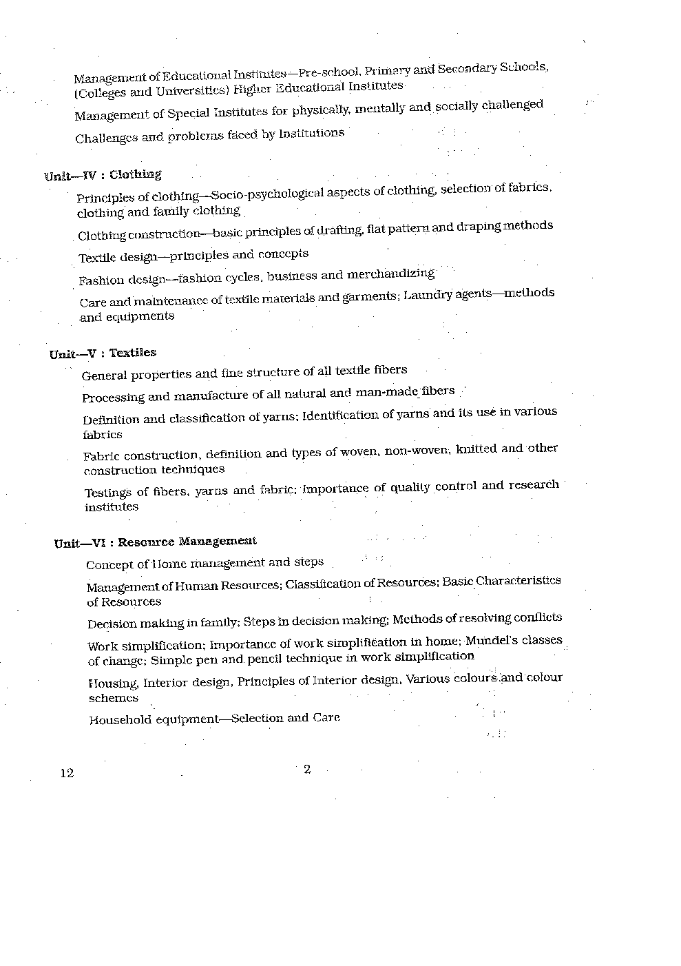 CBSE UGC NET Home Science Syllabus 2016 - Page 3