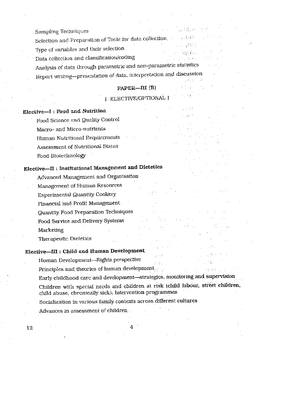 CBSE UGC NET Home Science Syllabus 2016 - Page 5