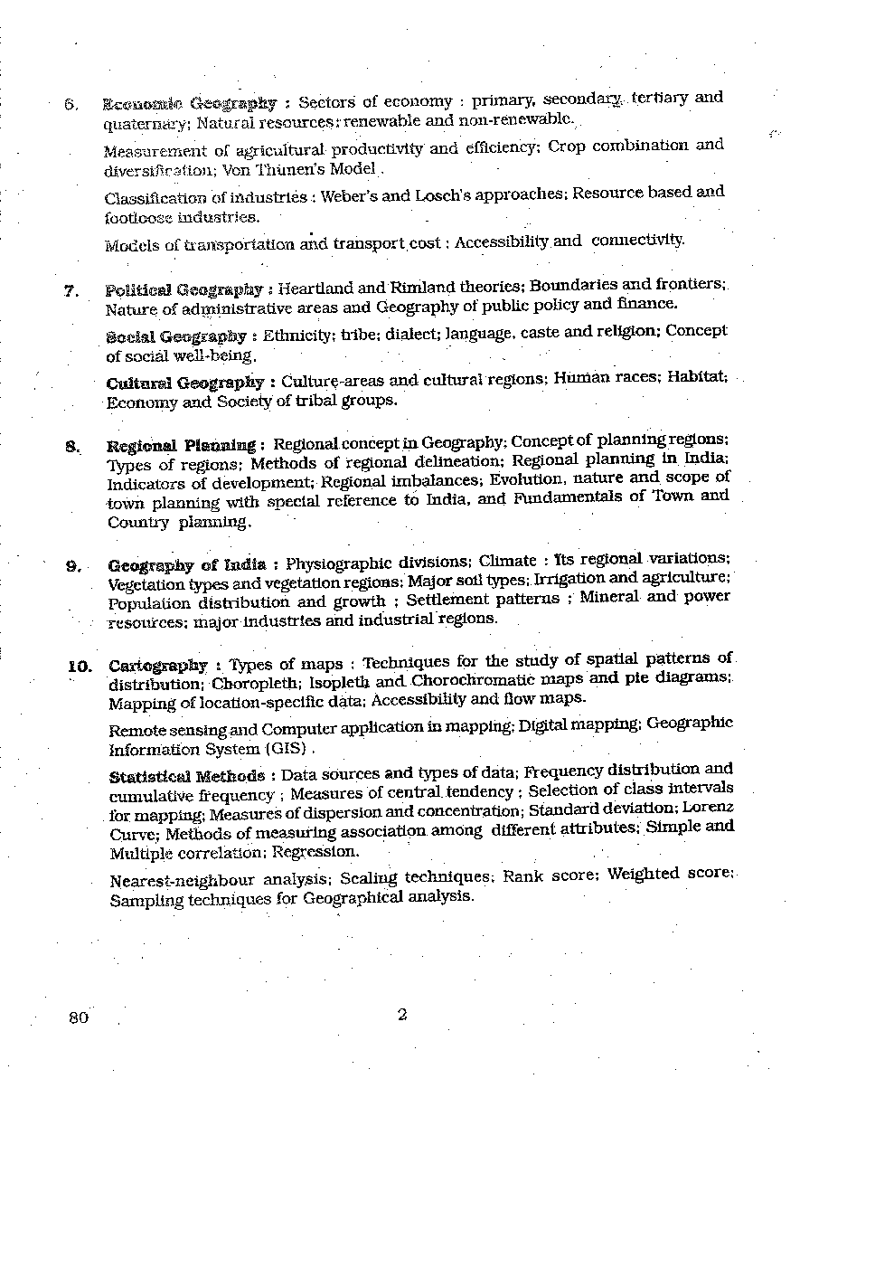 CBSE UGC NET Geography Syllabus 2016 - Page 3