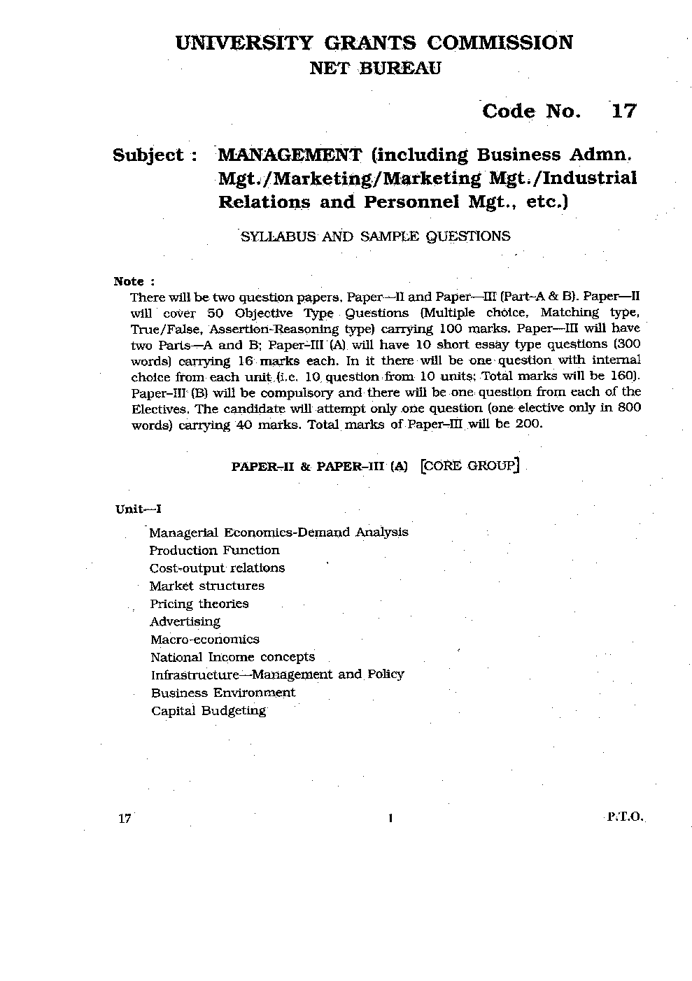 CBSE UGC NET Management Syllabus 2016 - Page 2