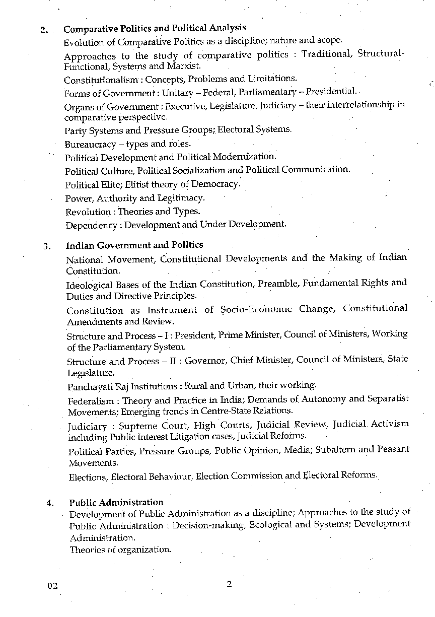 CBSE UGC NET Political Science Syllabus 2016 - Page 3