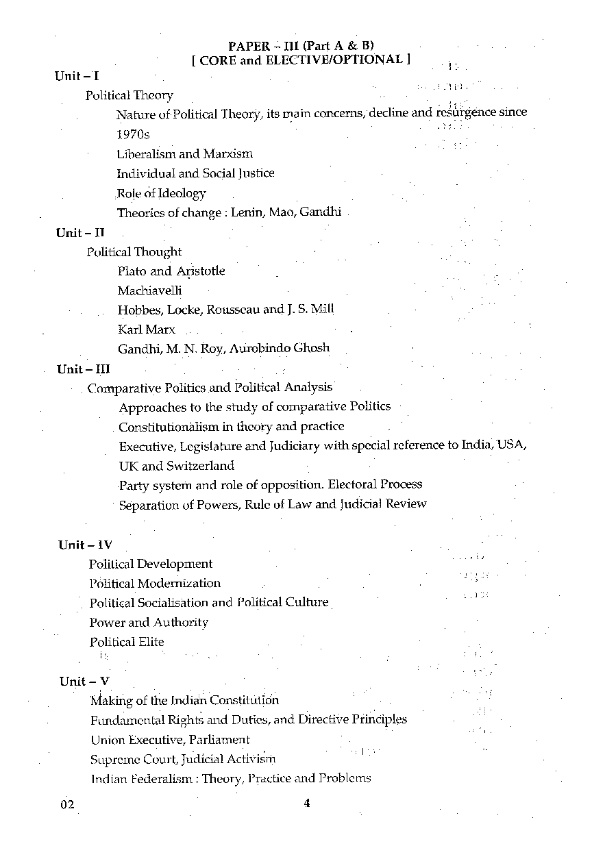 CBSE UGC NET Political Science Syllabus 2016 - Page 5