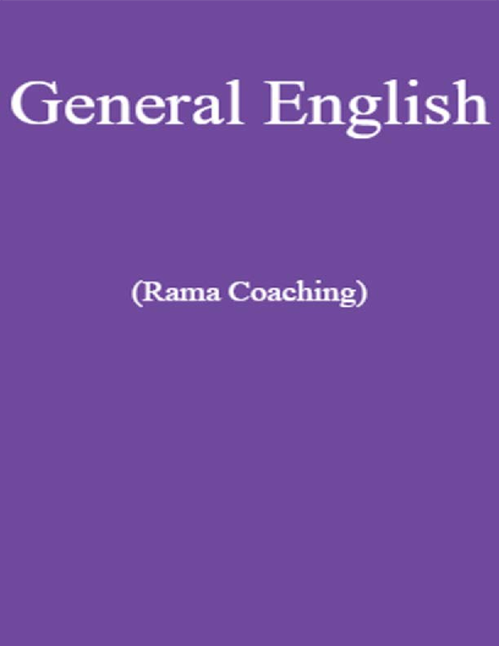 General English (Rama Coaching) - Page 1