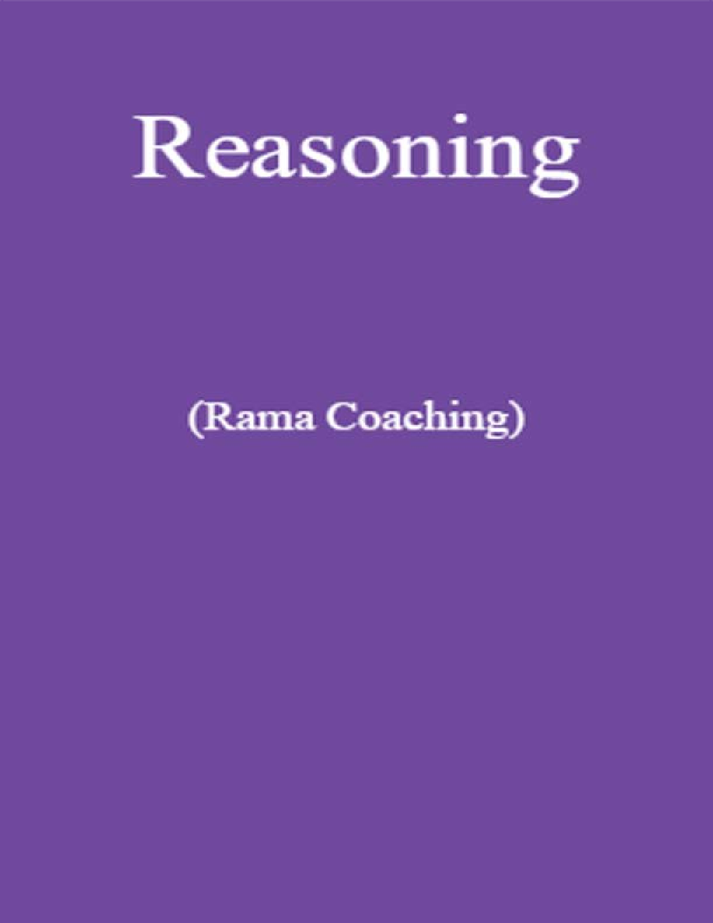 Reasoning (Rama Coaching)  - Page 1