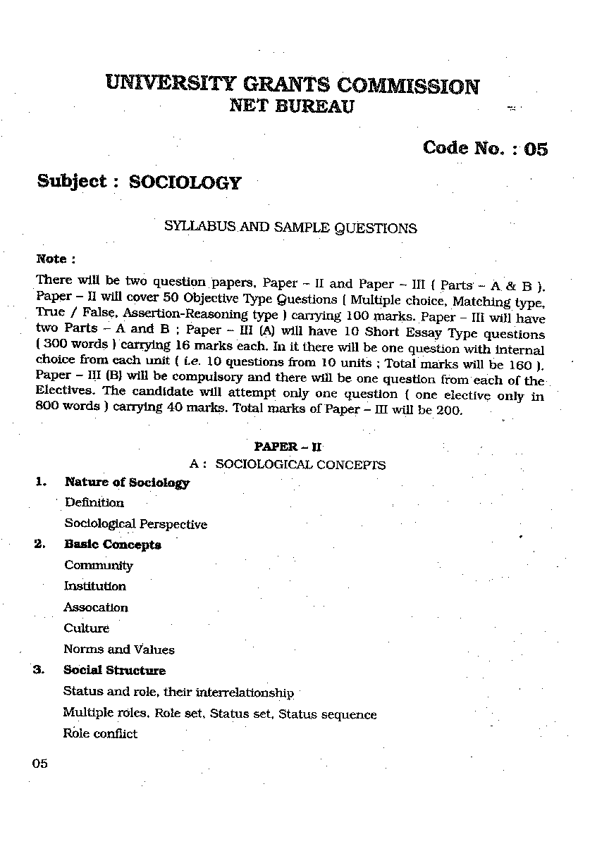CBSE UGC NET Sociology Syllabus 2016 - Page 2