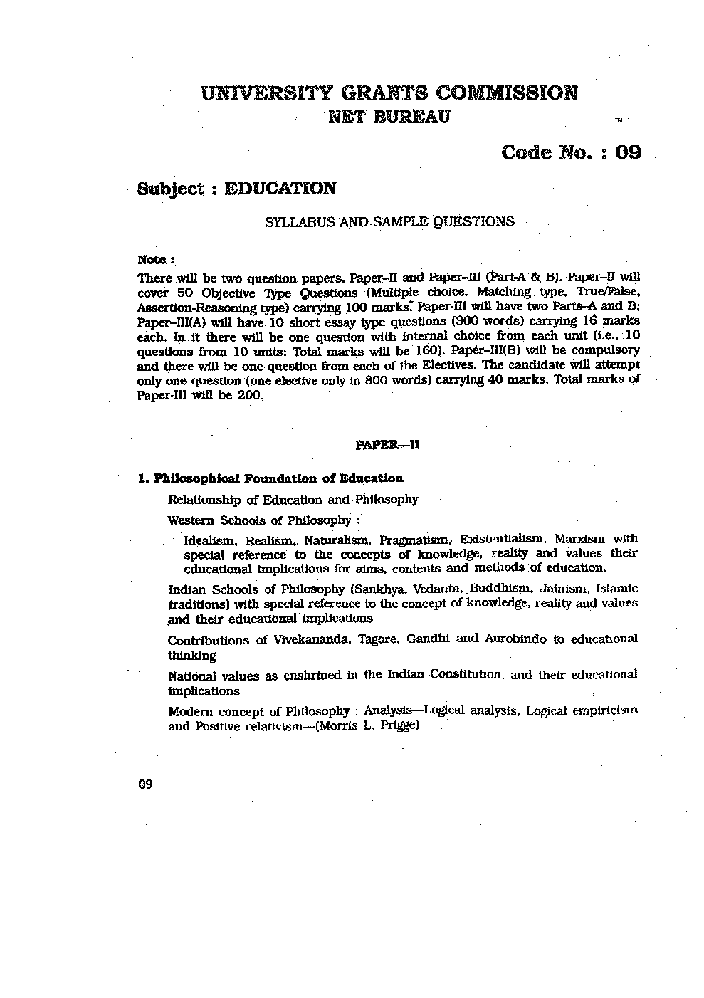 CBSE UGC NET Education Syllabus 2016 - Page 2