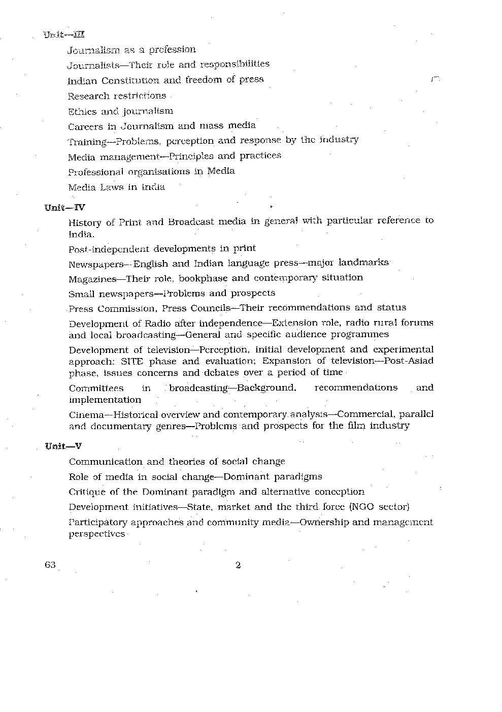 CBSE NET Mass Communication and Journalism Syllabus 2016 - Page 3