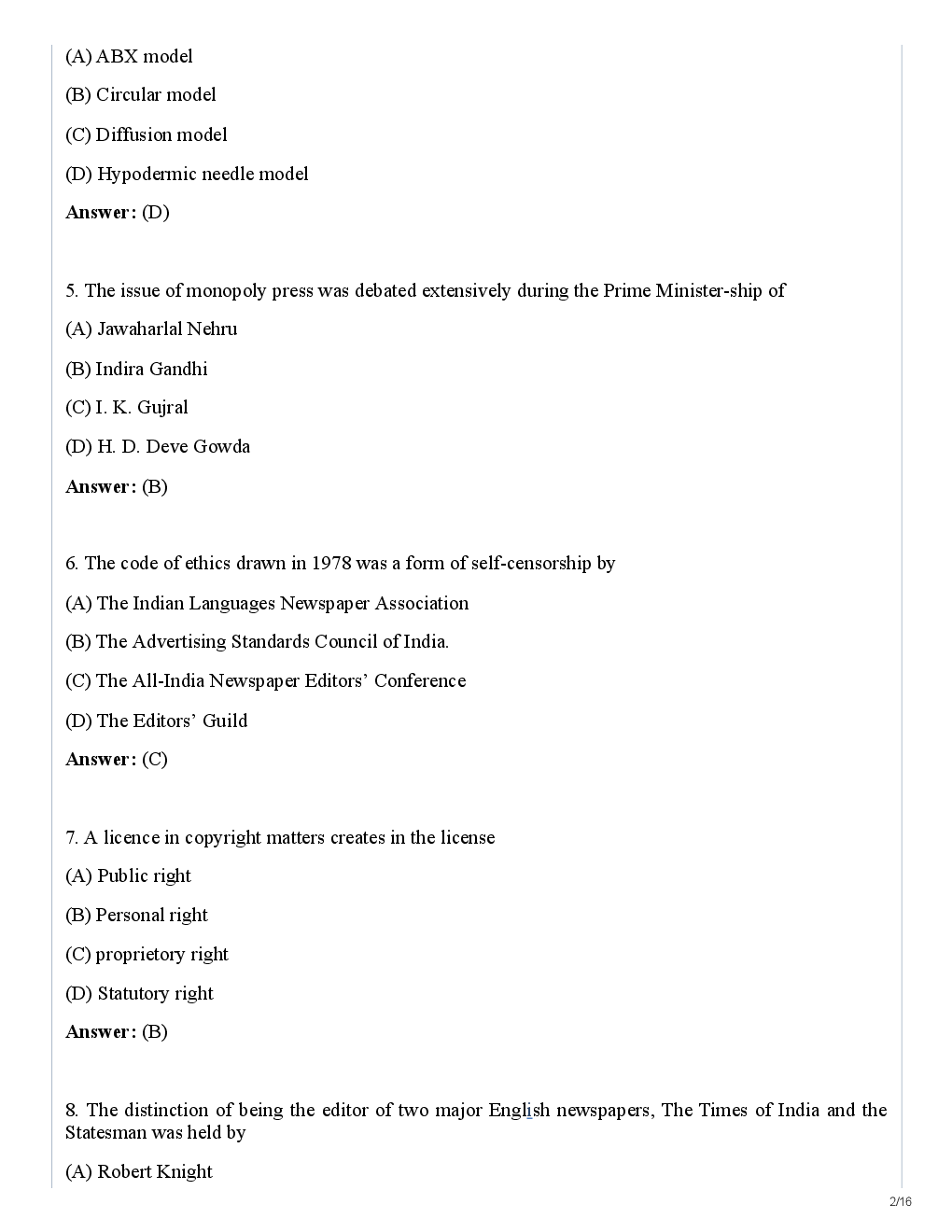 CBSE UGC NET Previous Year 2012-14 Solved Question Paper Mass Communication Paper-II(June-Dec) - Page 3