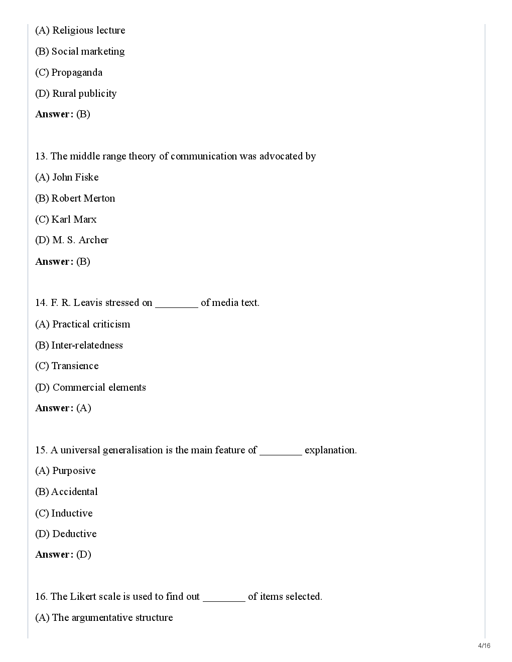 CBSE UGC NET Previous Year 2012-14 Solved Question Paper Mass Communication Paper-II(June-Dec) - Page 5