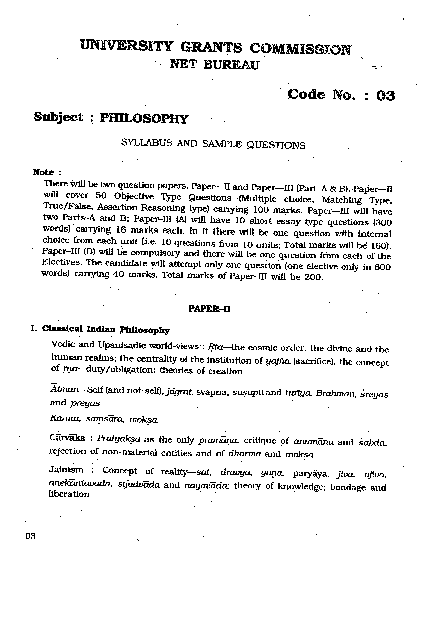 CBSE NET Philosophy Syllabus 2016 - Page 2