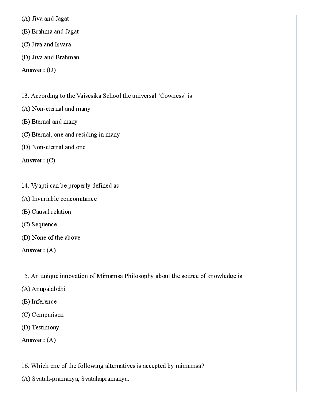 CBSE UGC NET Previous Year 2012-14 Solved Question Paper Philosophy Paper-II(June-Dec) - Page 5