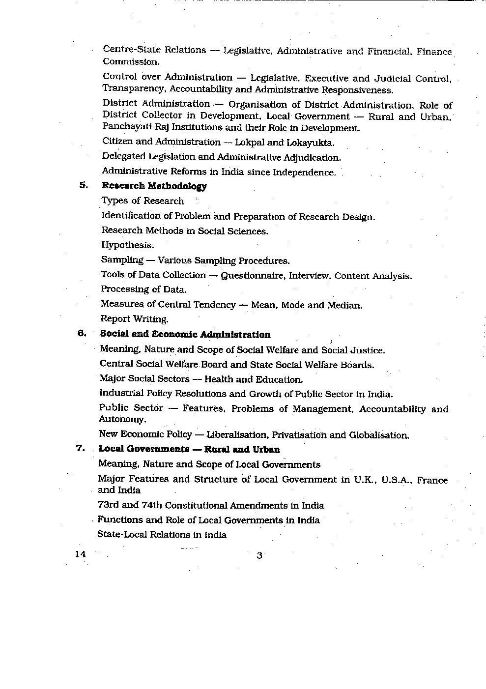 CBSE UGC NET Public Administration Syllabus 2016 - Page 4