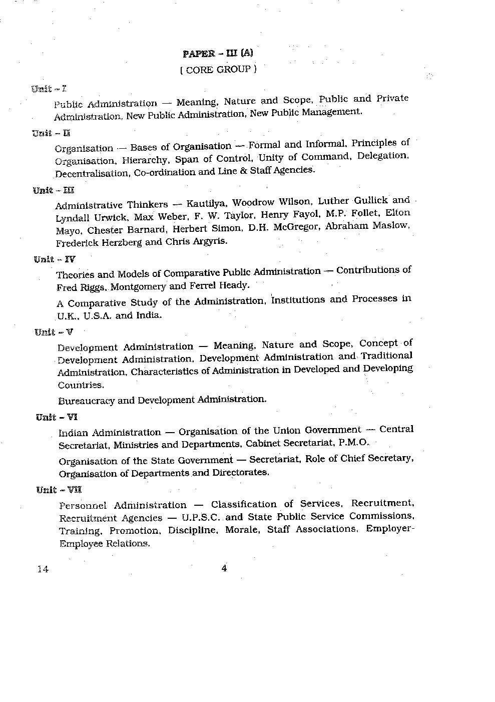 CBSE UGC NET Public Administration Syllabus 2016 - Page 5