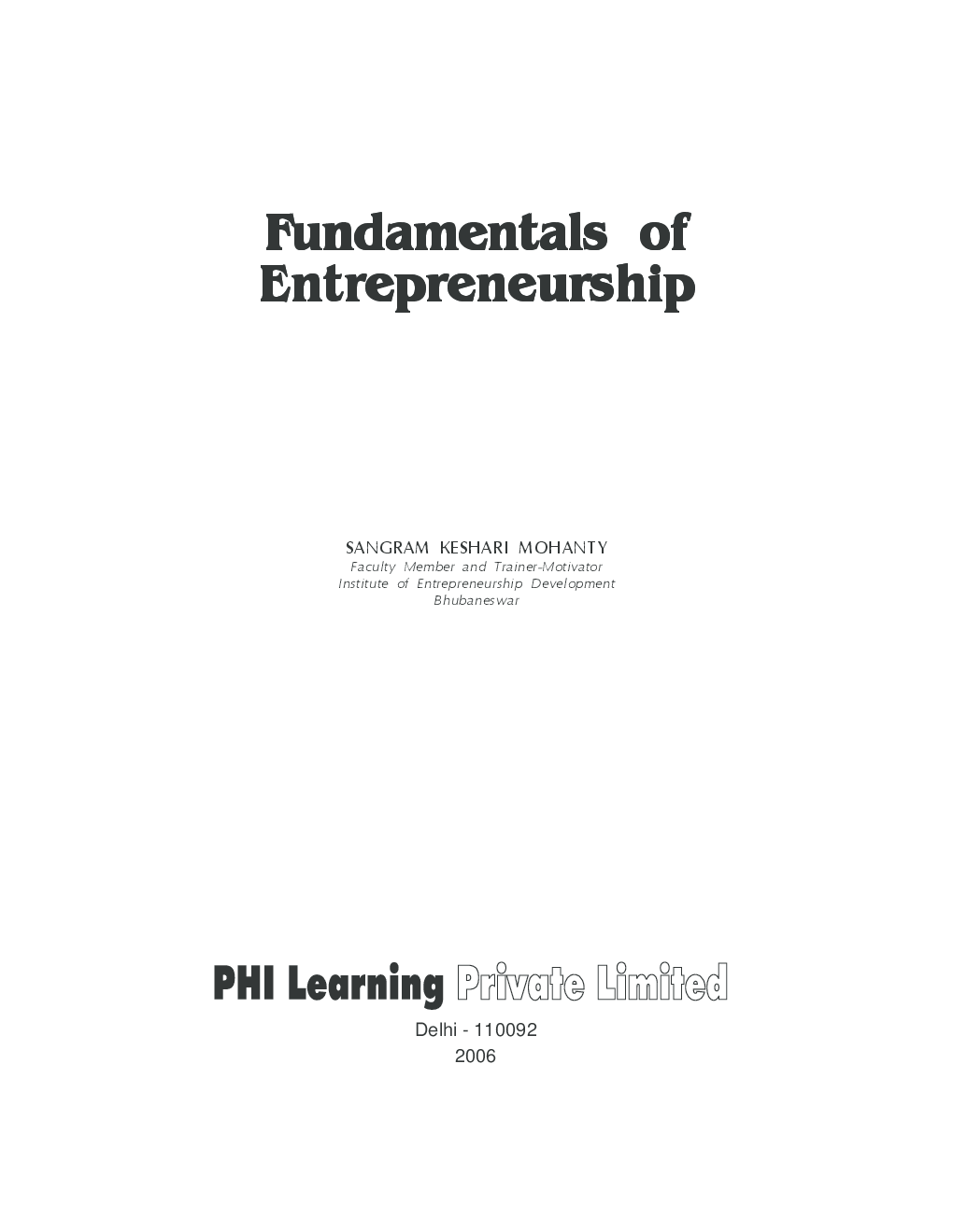 Fundamentals Of Entrepreneurship - Page 2