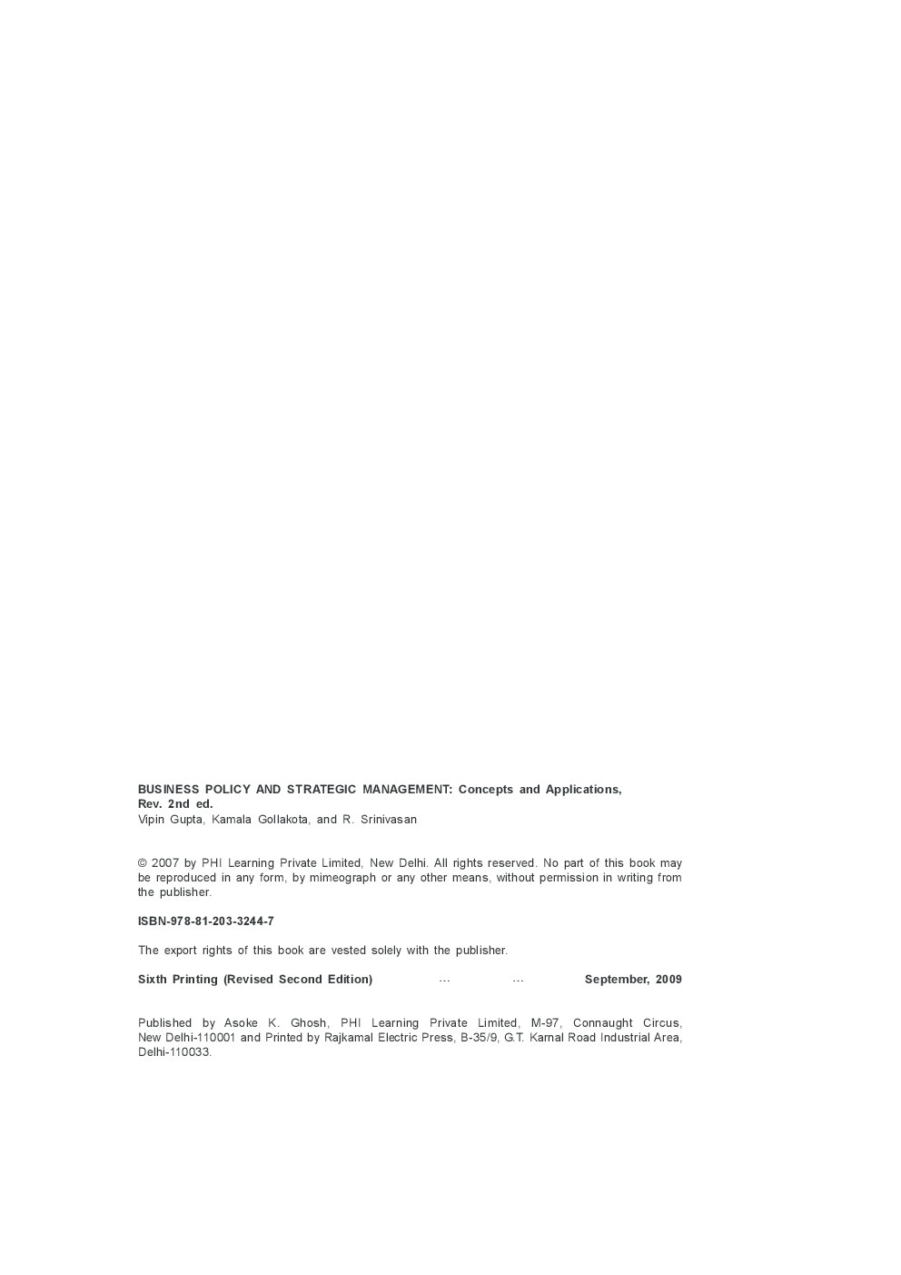 Business Policy And Strategic Management : Concepts And Applications - Page 3