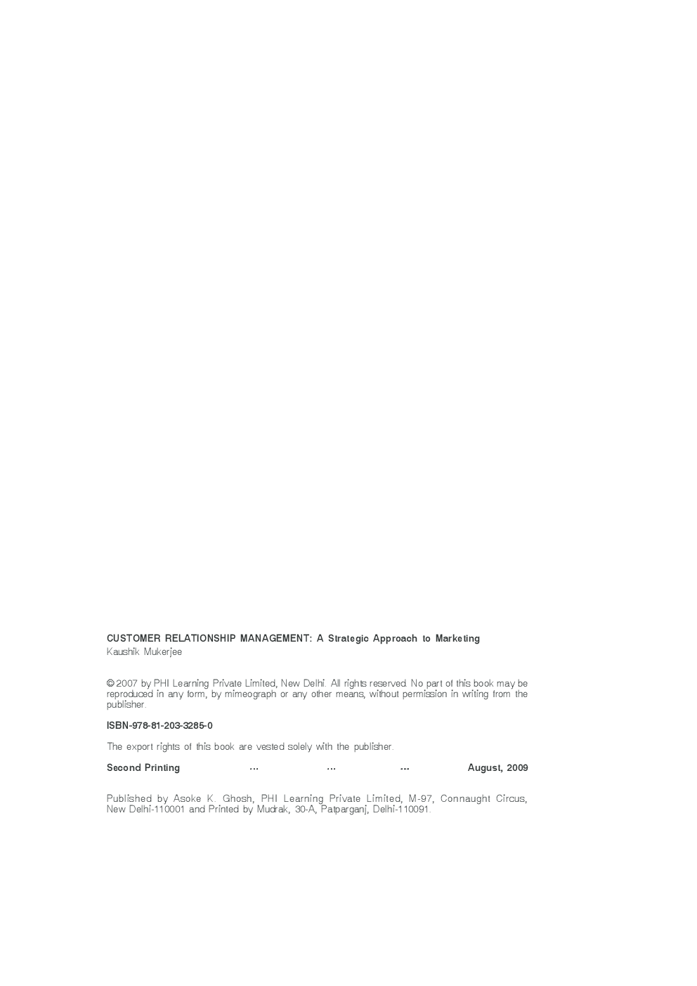 Customer Relationship Management : A Strategic Approach To Marketing - Page 4