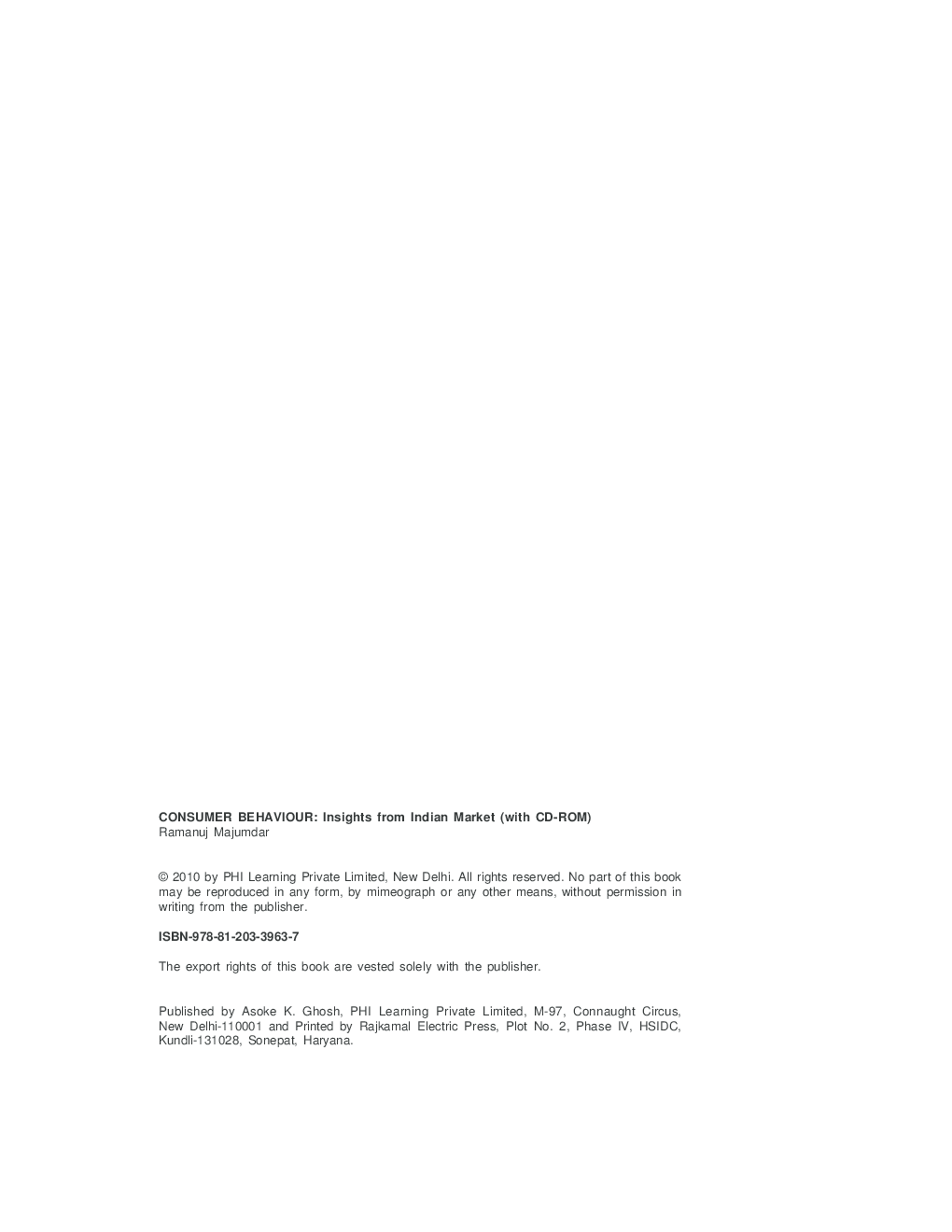 Consumer Behaviour : Insights From Indian Market - Page 3