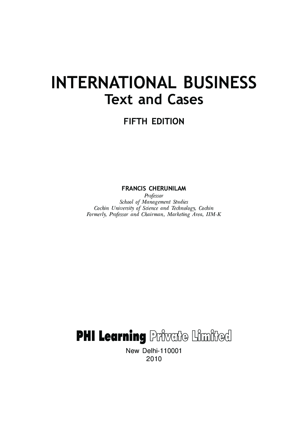 International Business : Text And Cases, Fifth Edition - Page 4