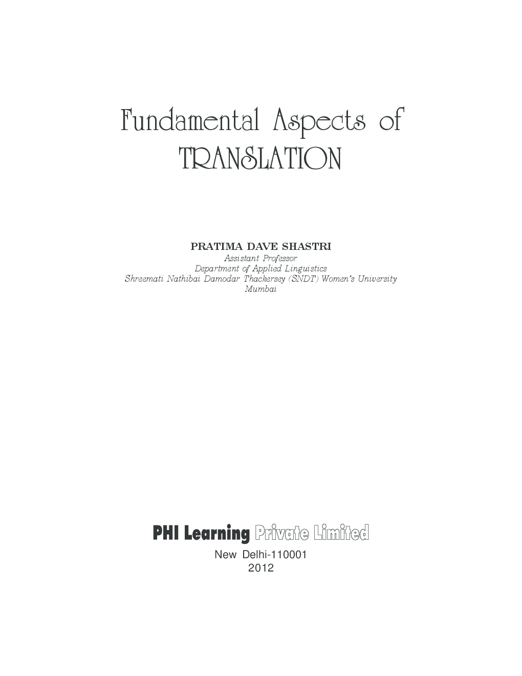 Fundamental Aspects Of Translation - Page 2