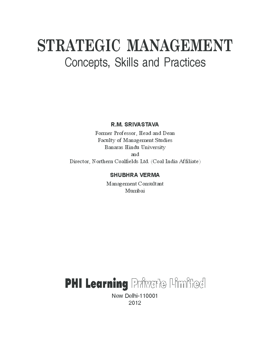 Strategic Management : Concepts, Skills and Practices - Page 2
