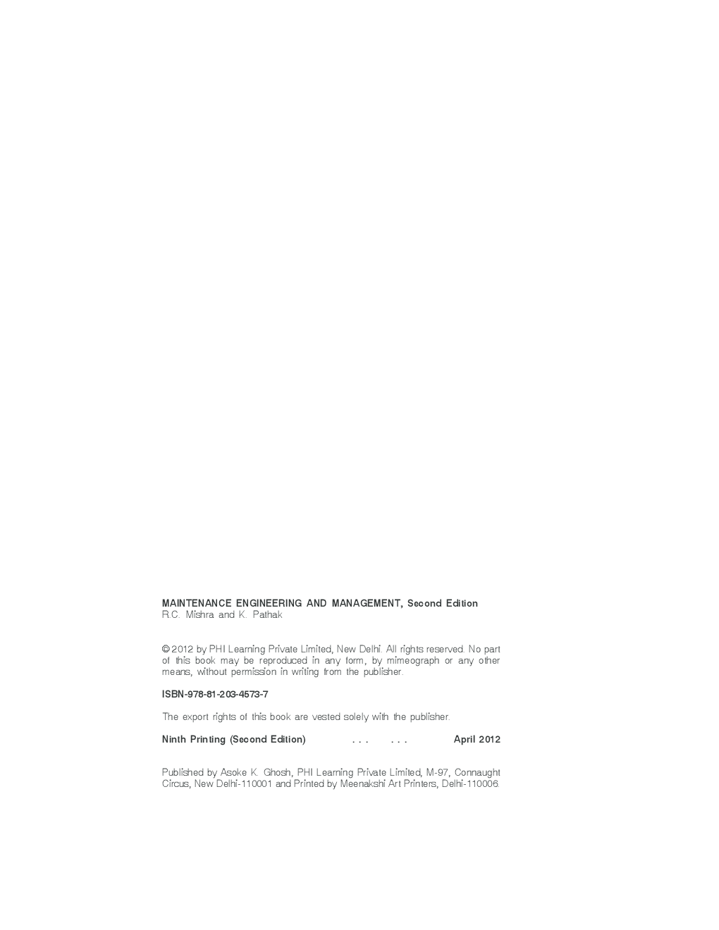 Maintenance Engineering And Management - Page 3