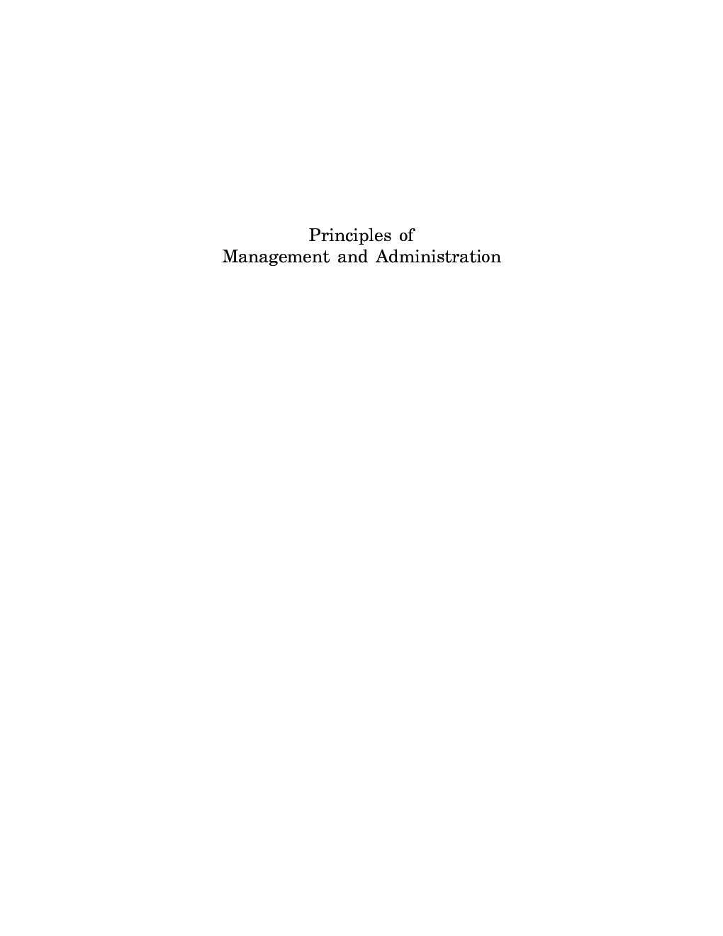 Principles Of Management And Administration - Page 2