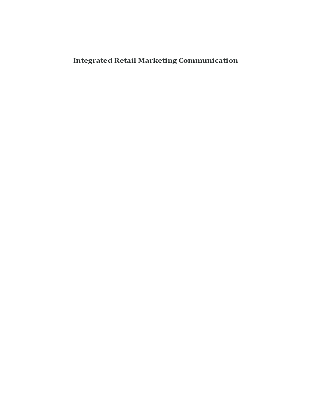 Integrated Retail Marketing Communication - Page 2