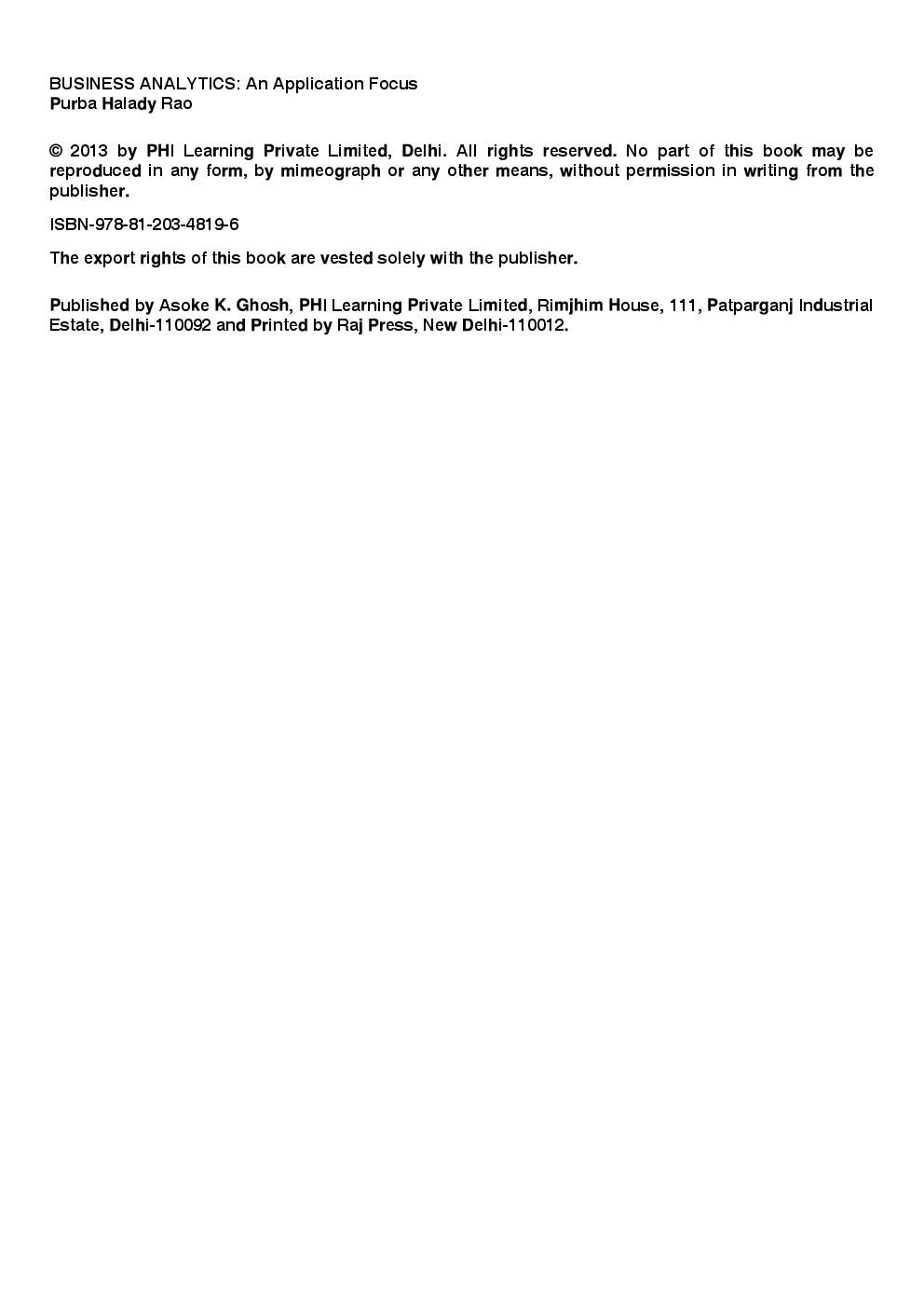 Business Analytics : An Application Focus - Page 3