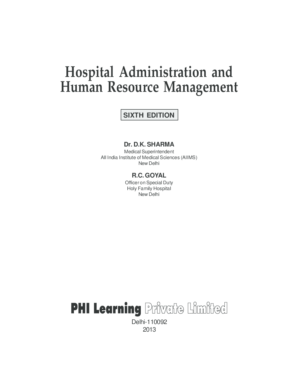 Hospital Administration And Human Resource Management - Page 2
