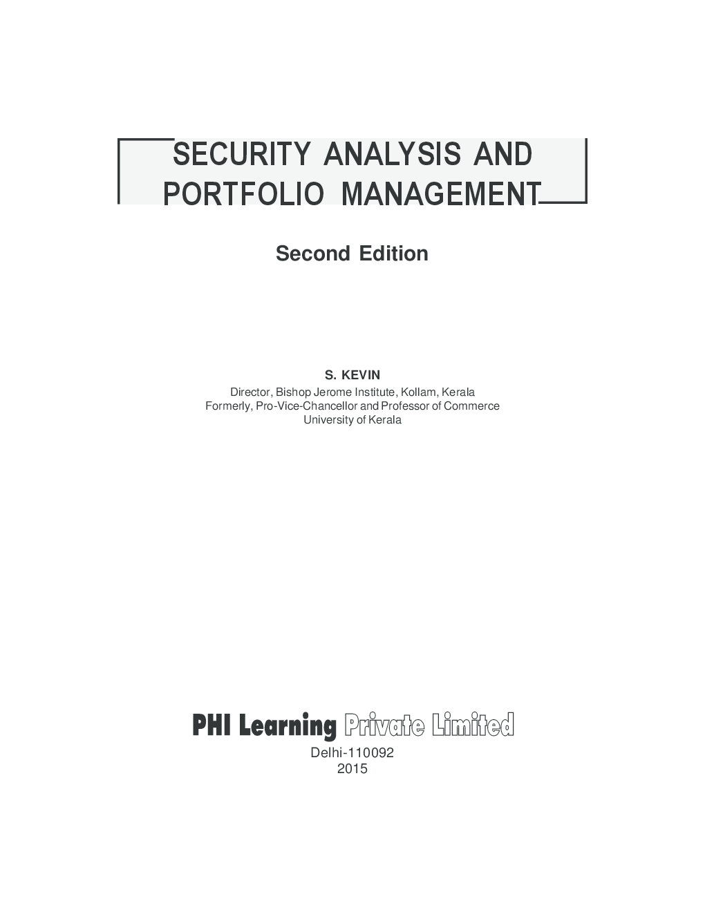 Security Analysis And Portfolio Management - Page 4