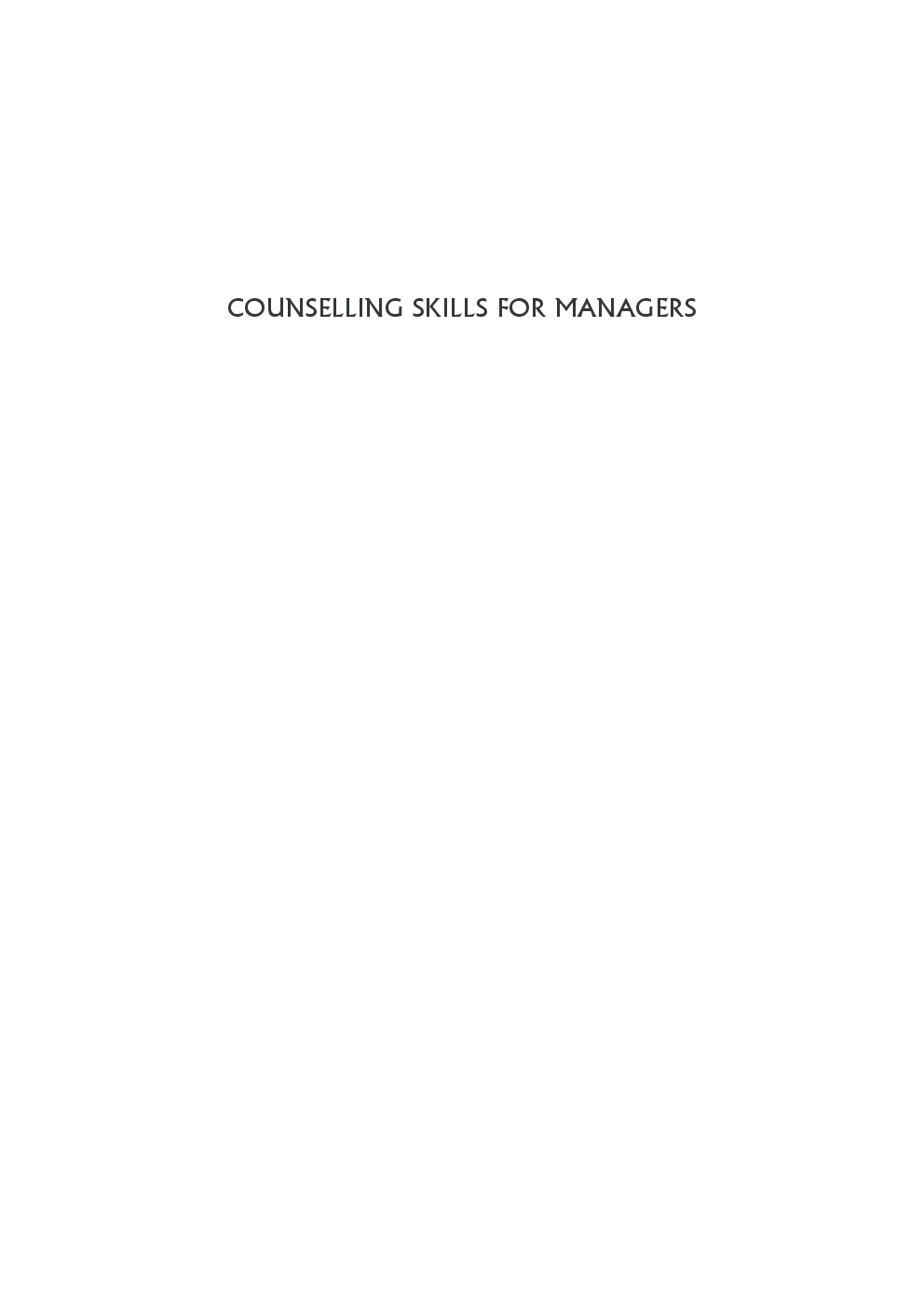 Counselling Skills For Managers - Page 2