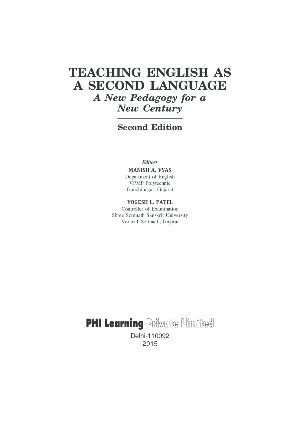 Teaching English As A Second Language : A New Pedagogy For A New Century - Page 2