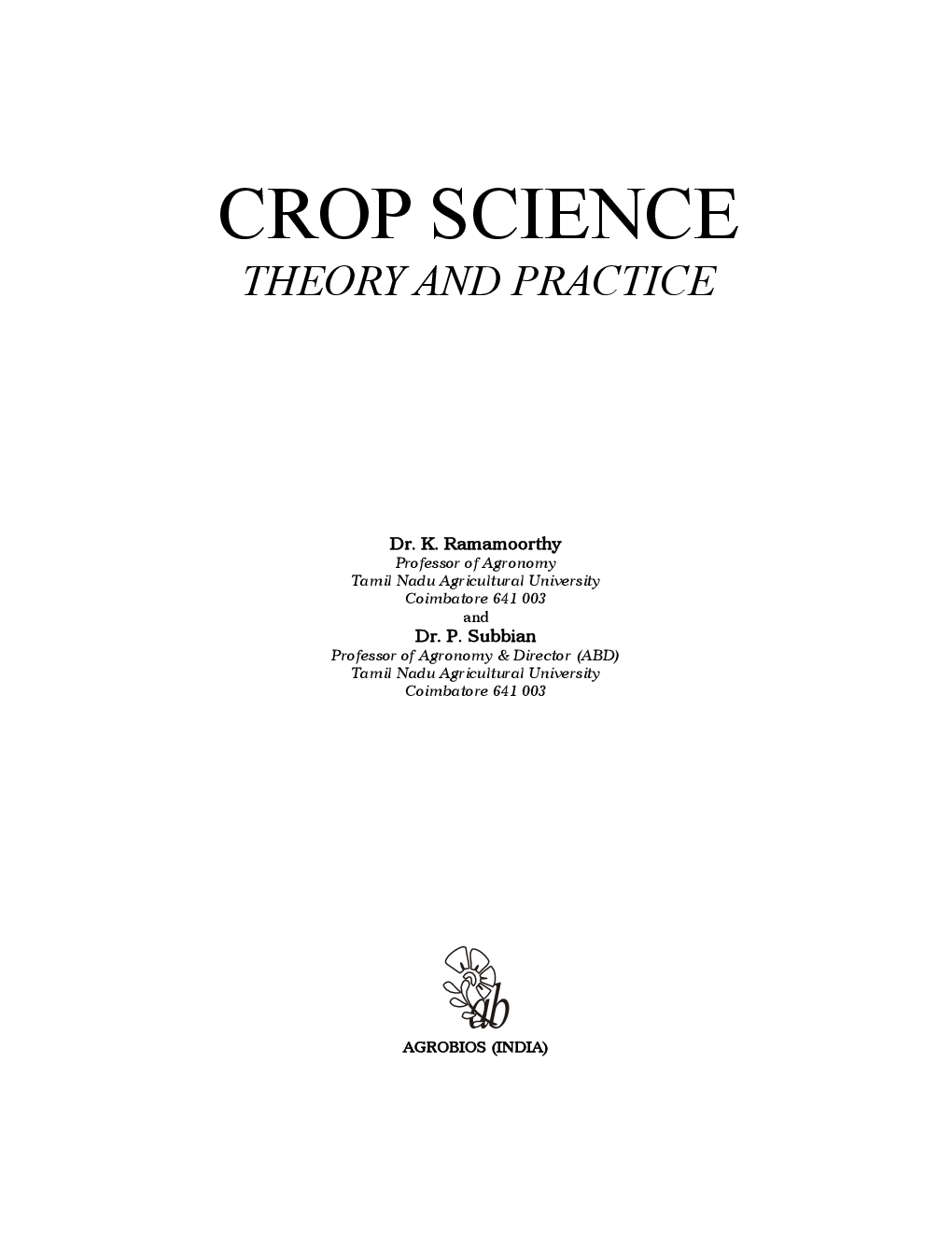 Crop Science : Theory And Practice - Page 2