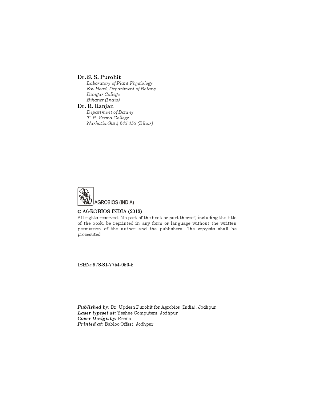 Flowering : Physiological, Biochemical and Molecular Aspects - Page 5