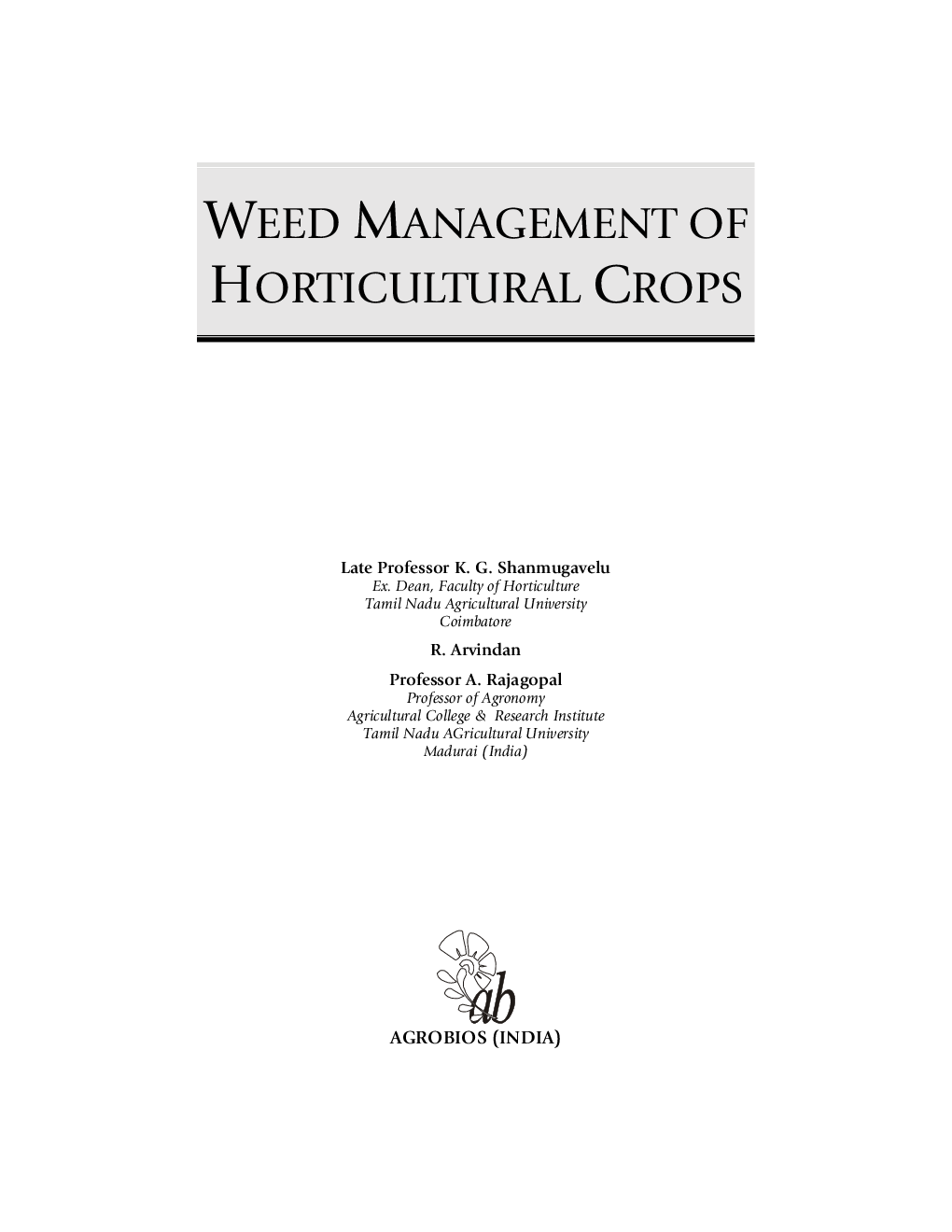Weed Management of Horticultural Crops - Page 2