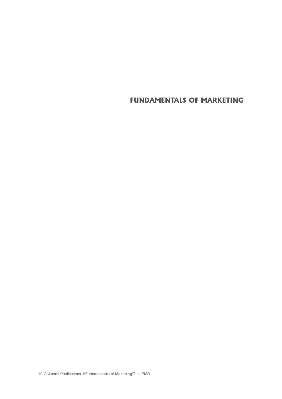 Fundamentals of Marketing - Page 2