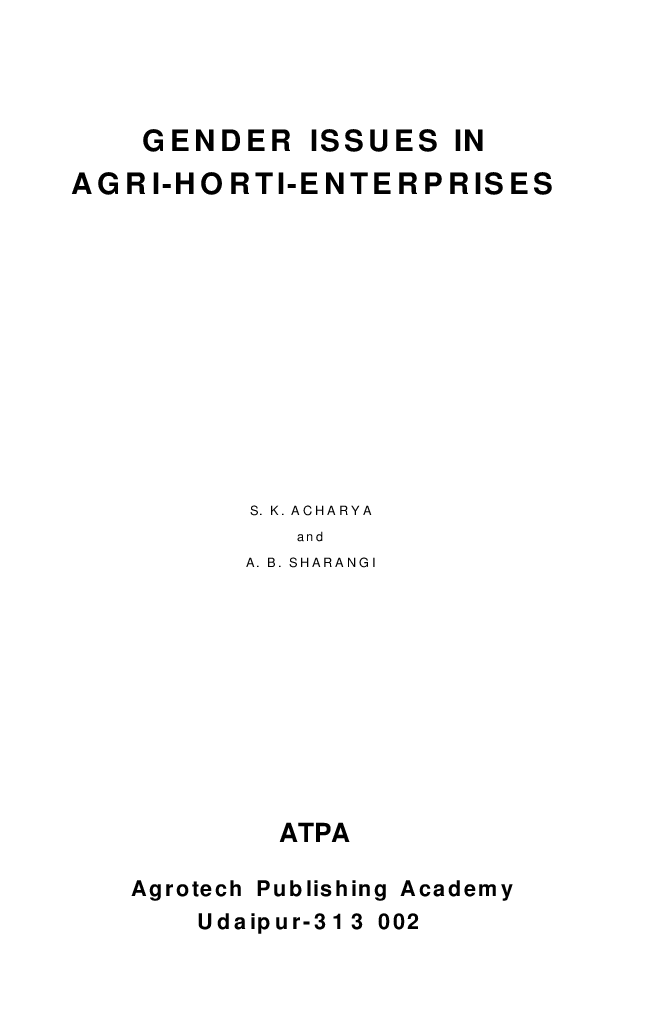 Gender Issues in Agri-Horti Enterprises in India - Page 2