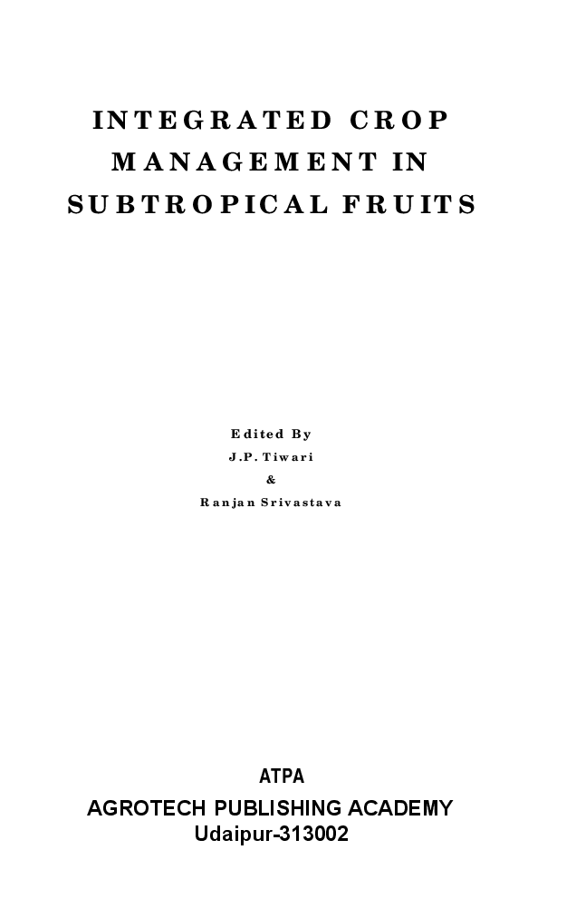 Integrated Crop Management In Subtropical Fruits - Page 2