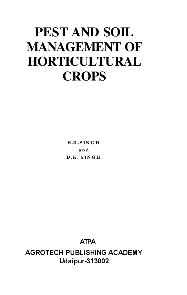 Pest and Soil Management of Horticultural Crops - Page 2